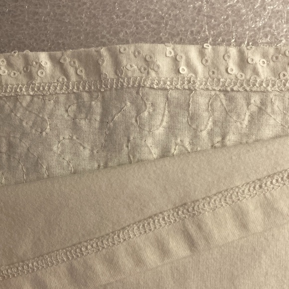 Ann Taylor White Sequin Design Stretch Camisole & Adjustable Straps - Size XL - Picture 11 of 14